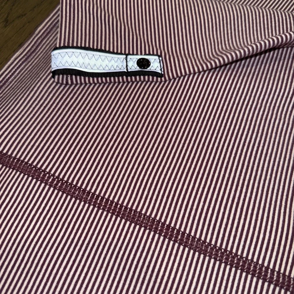 Lululemon Vinyasa Wrap Snap Scarf‎ Convertible Knit Red Cream Stripe One Size